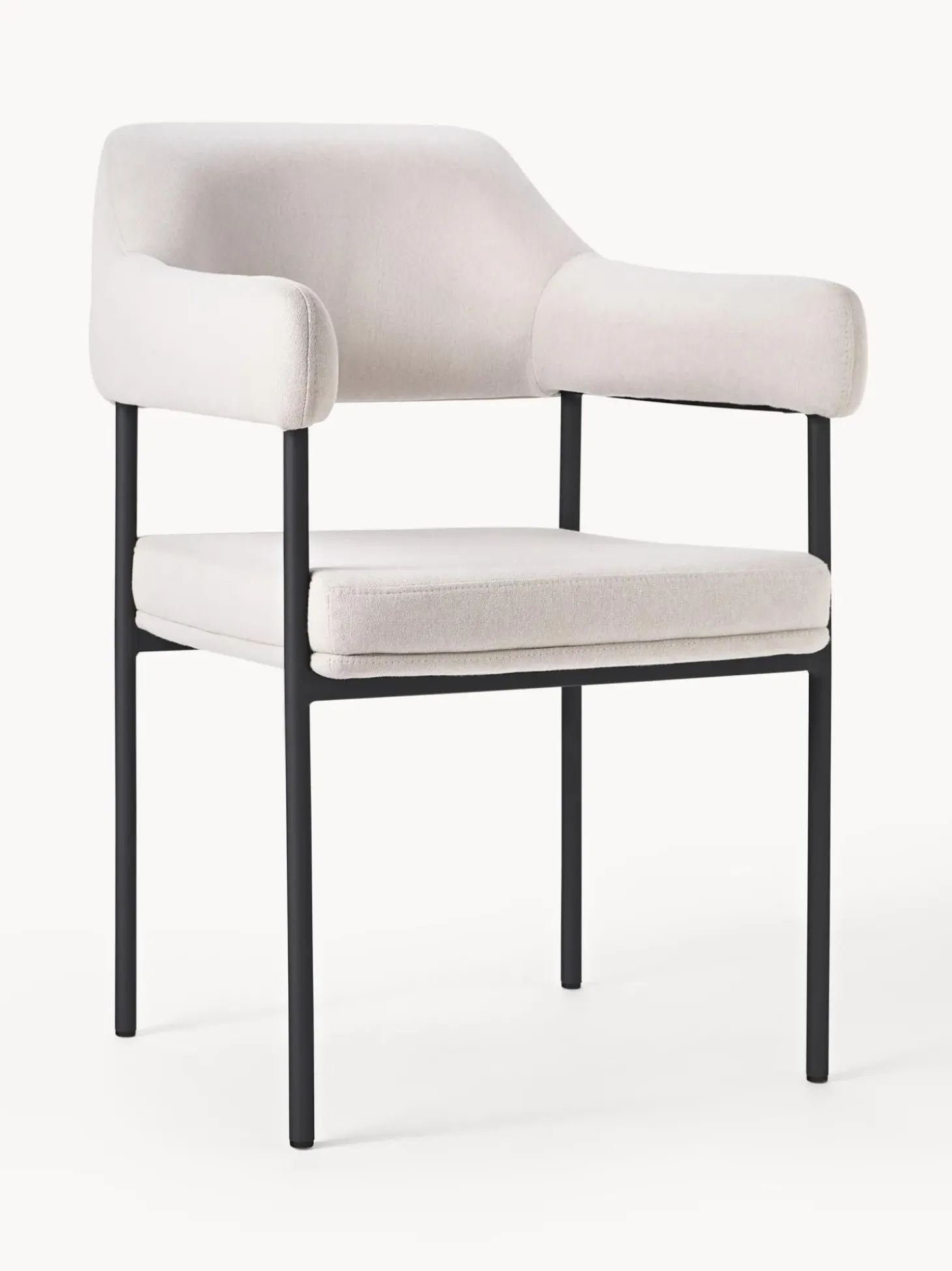 Silla Con Reposabrazos Tapizada Zoe