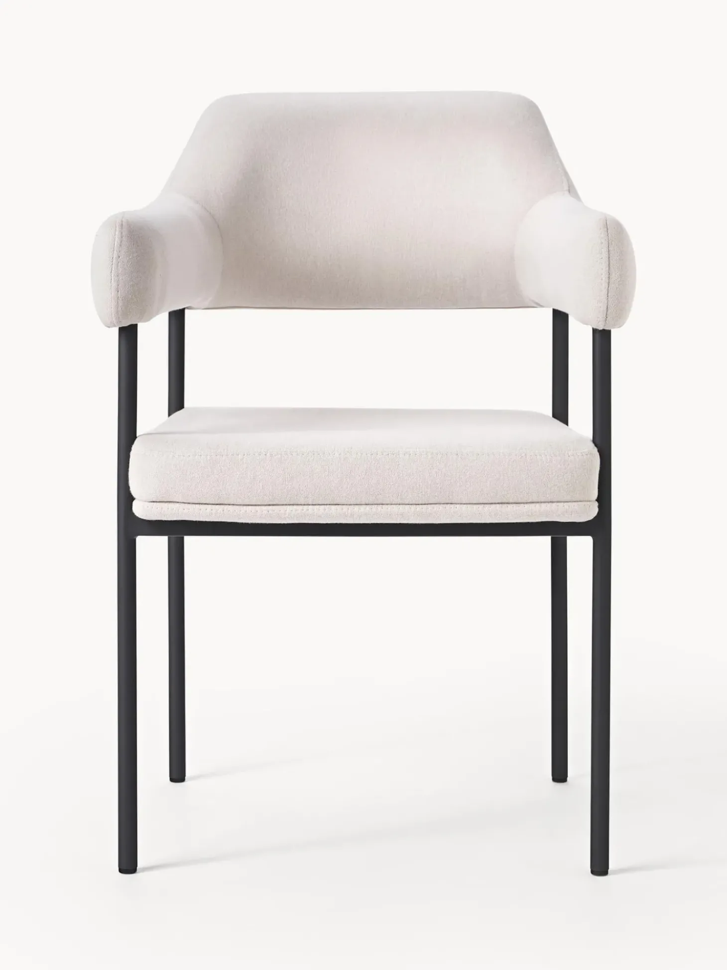 Silla Con Reposabrazos Tapizada Zoe