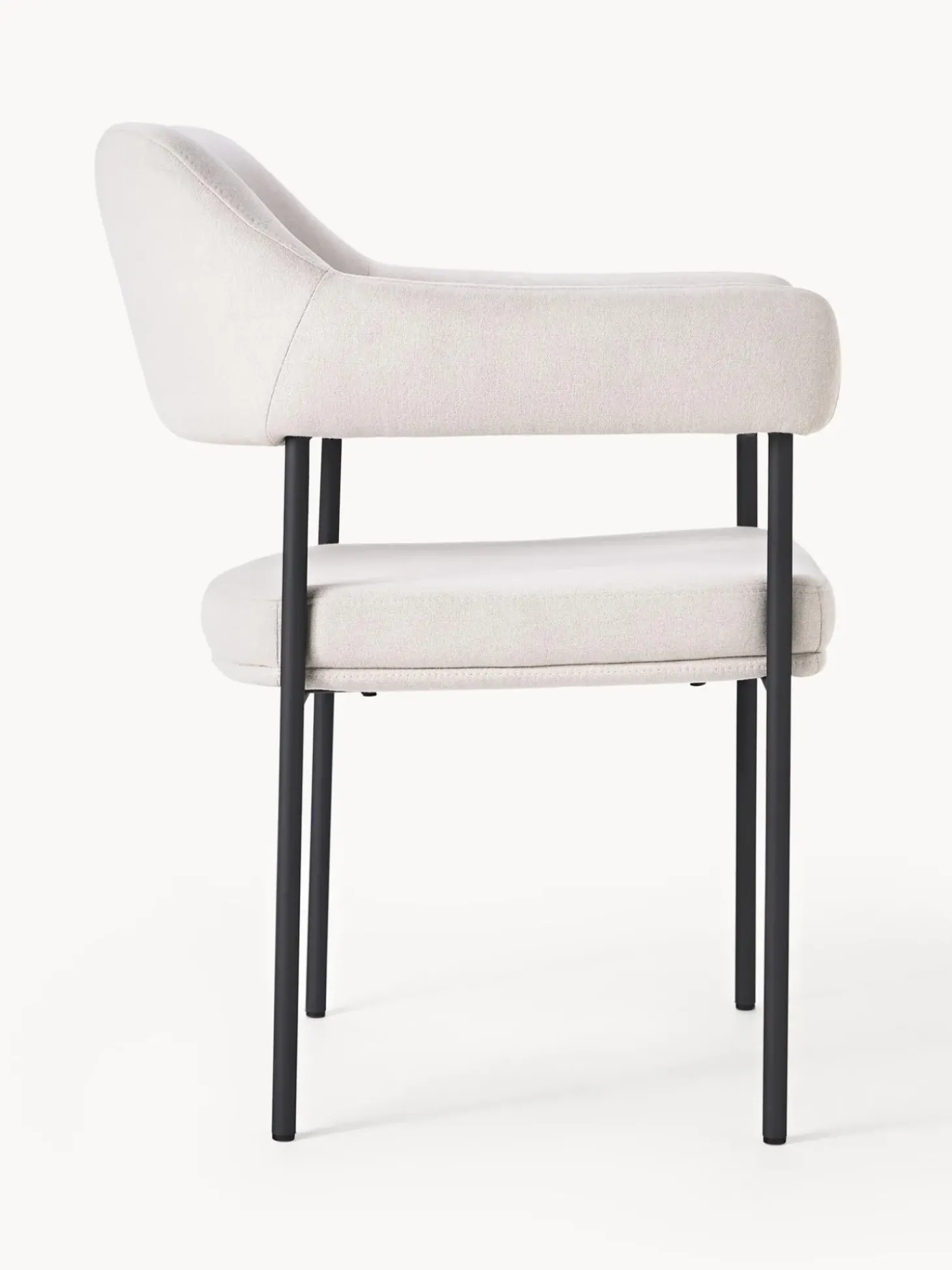 Silla Con Reposabrazos Tapizada Zoe