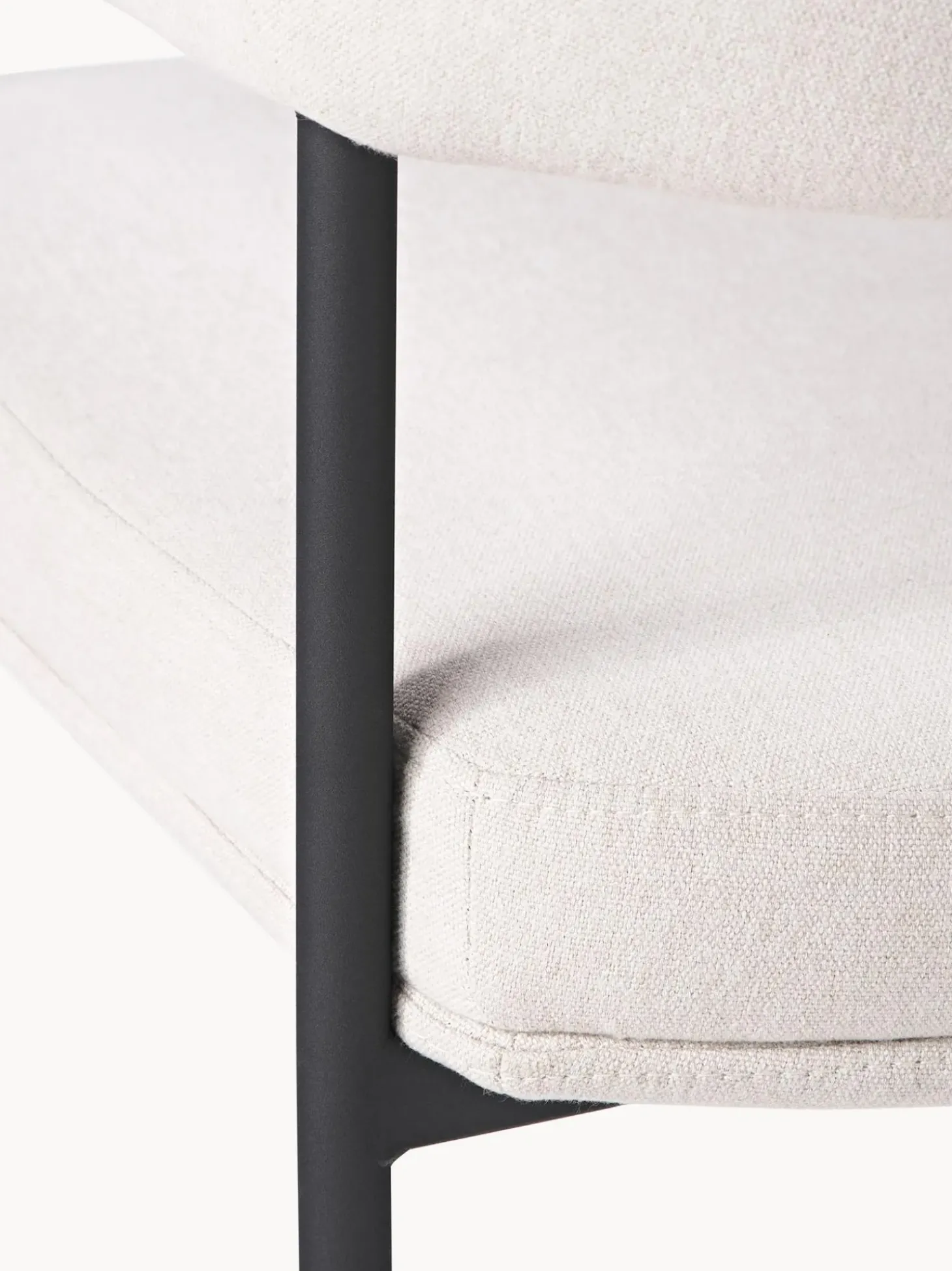 Silla Con Reposabrazos Tapizada Zoe