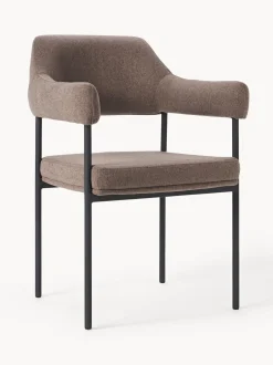 Silla Con Reposabrazos Tapizada Zoe