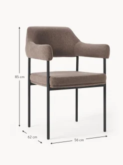 Silla Con Reposabrazos Tapizada Zoe