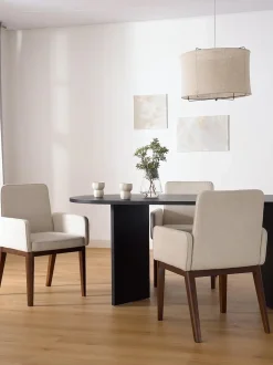 Silla Con Reposabrazos Tapizada Koga