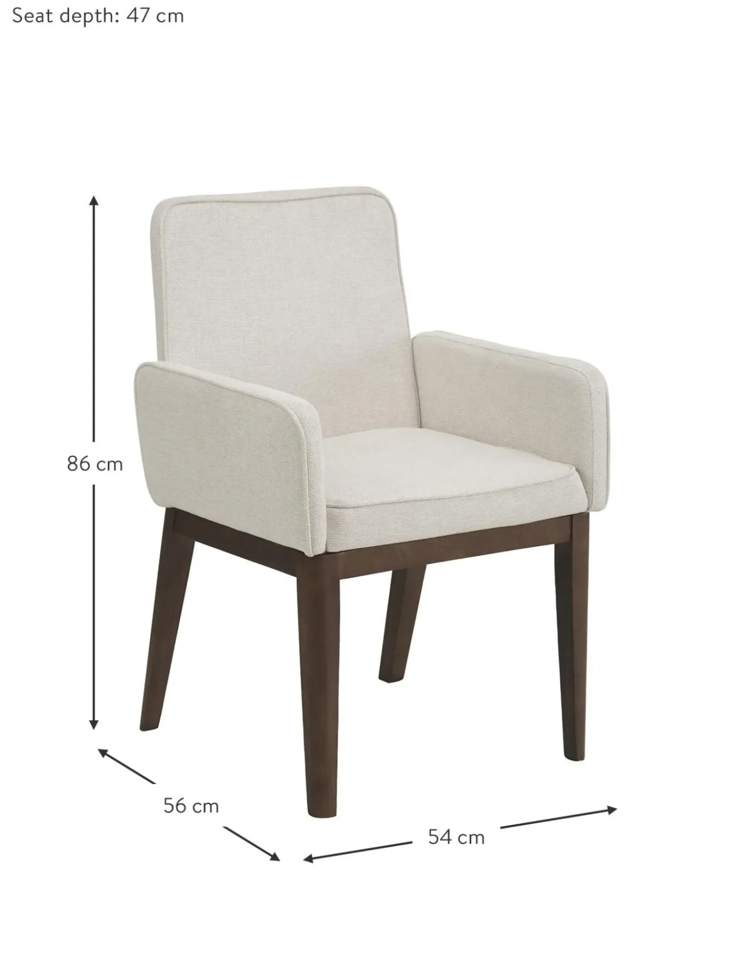 Silla Con Reposabrazos Tapizada Koga