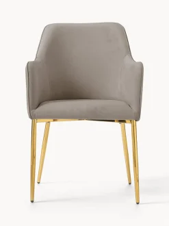 Silla Con Resposabrazos En Terciopelo Ava