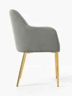 Silla Con Resposabrazos En Terciopelo Ava