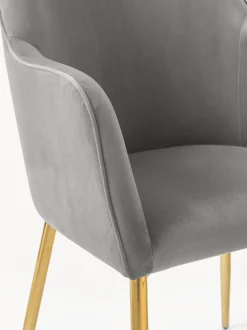 Silla Con Resposabrazos En Terciopelo Ava