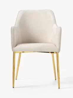 Silla Con Resposabrazos En Terciopelo Ava