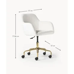 Silla De Escritorio En Terciopelo Lucie