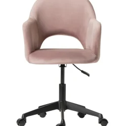 Silla De Oficina Con Reposabrazos De Terciopelo Rachel, Altura Regulable