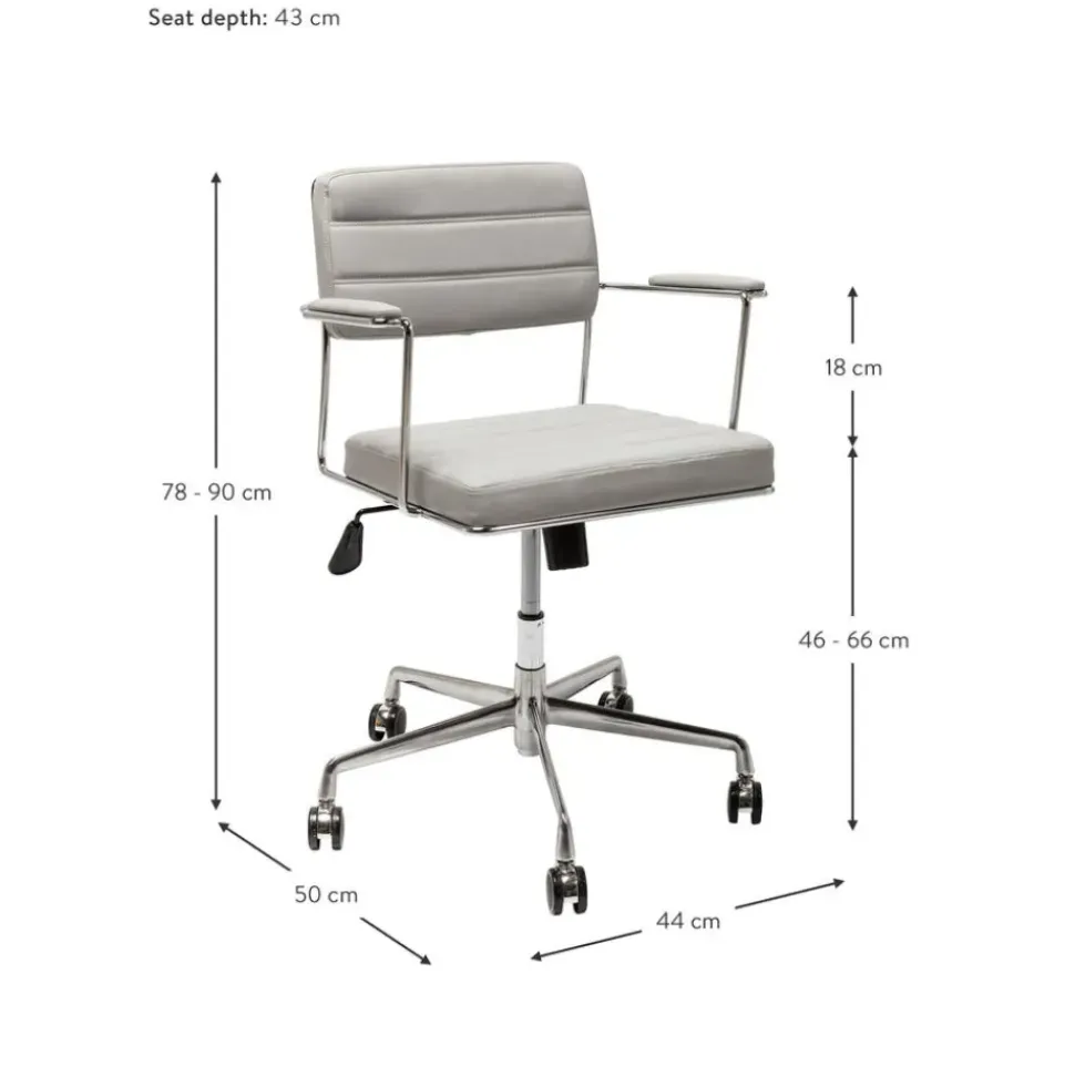Silla De Oficina De Cuero Sintetico Dottore