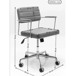 Silla De Oficina De Cuero Sintetico Dottore