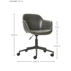 Silla De Oficina De Cuero Sintetico Fiji