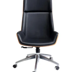 Silla De Oficina De Cuero Sintetico Rouven, Altura Regulable