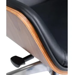 Silla De Oficina De Cuero Sintetico Rouven, Altura Regulable