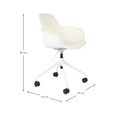 Silla De Oficina En Tejido Boucle Albert, Regulable En Altura