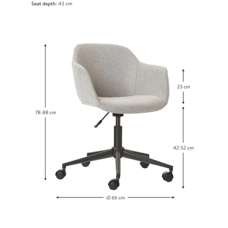 Silla De Oficina Tapizada Fiji