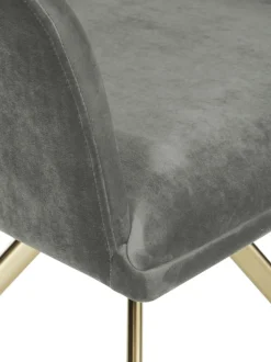 Silla Giratoria Con Reposabrazos De Terciopelo Lola