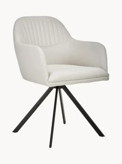 Silla Giratoria Con Reposabrazos Tapizada Lola