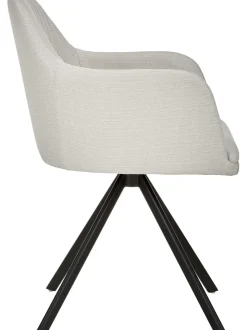 Silla Giratoria Con Reposabrazos Tapizada Lola
