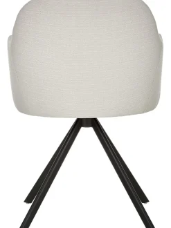 Silla Giratoria Con Reposabrazos Tapizada Lola