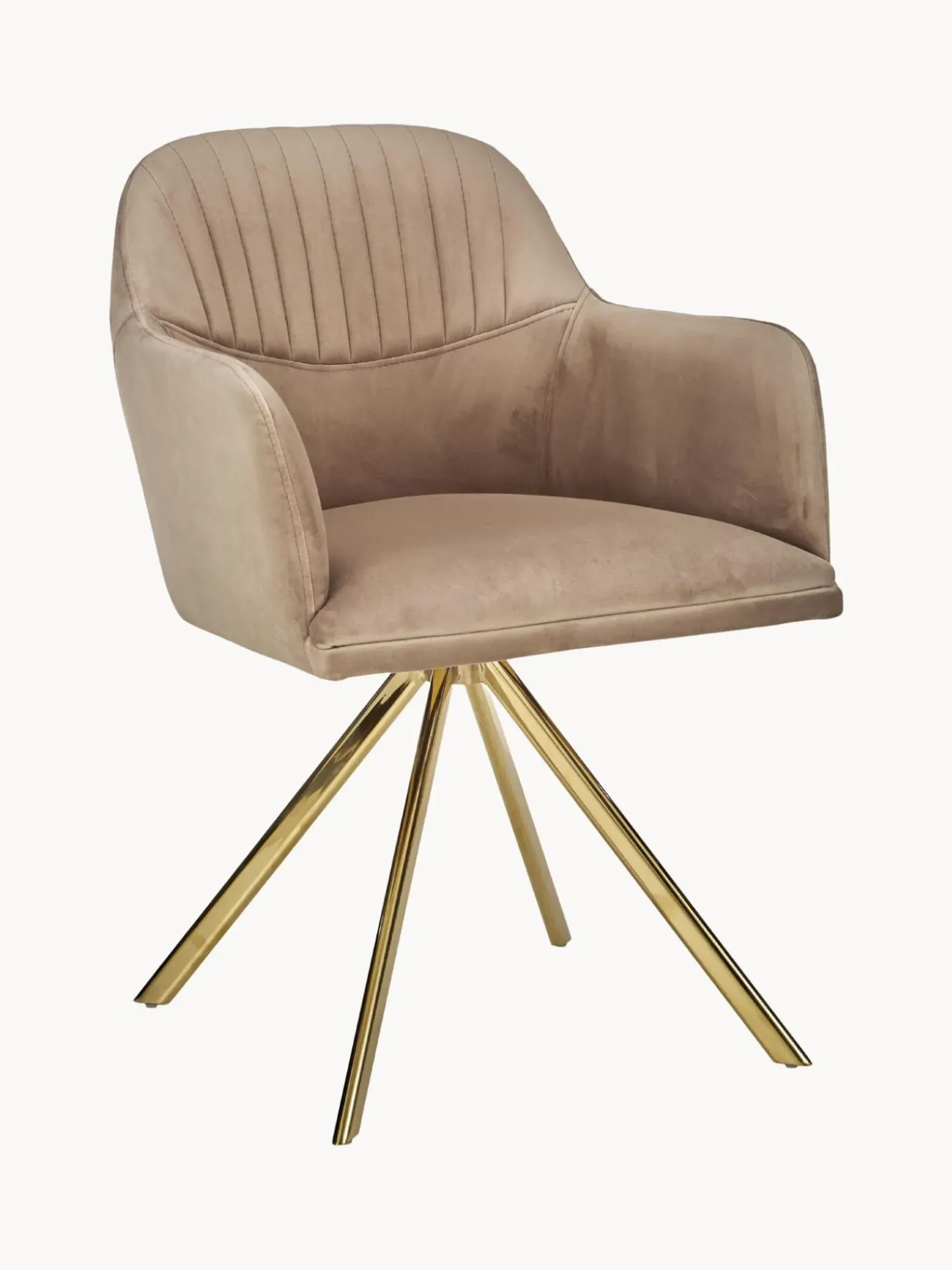 Silla Giratoria Con Reposabrazos De Terciopelo Lola