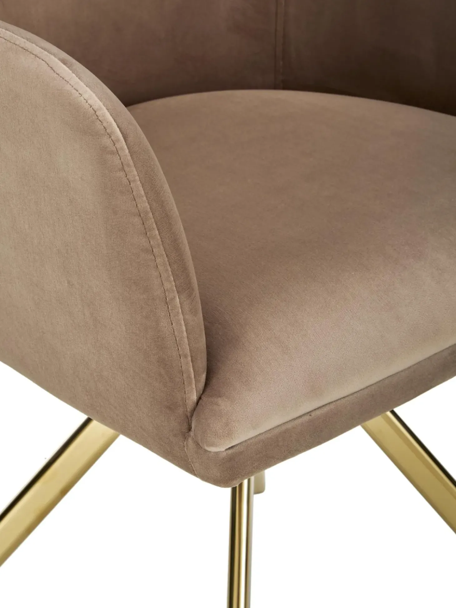 Silla Giratoria Con Reposabrazos De Terciopelo Lola