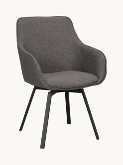 Silla Tapizada Con Reposabrazos Giratoria Alison