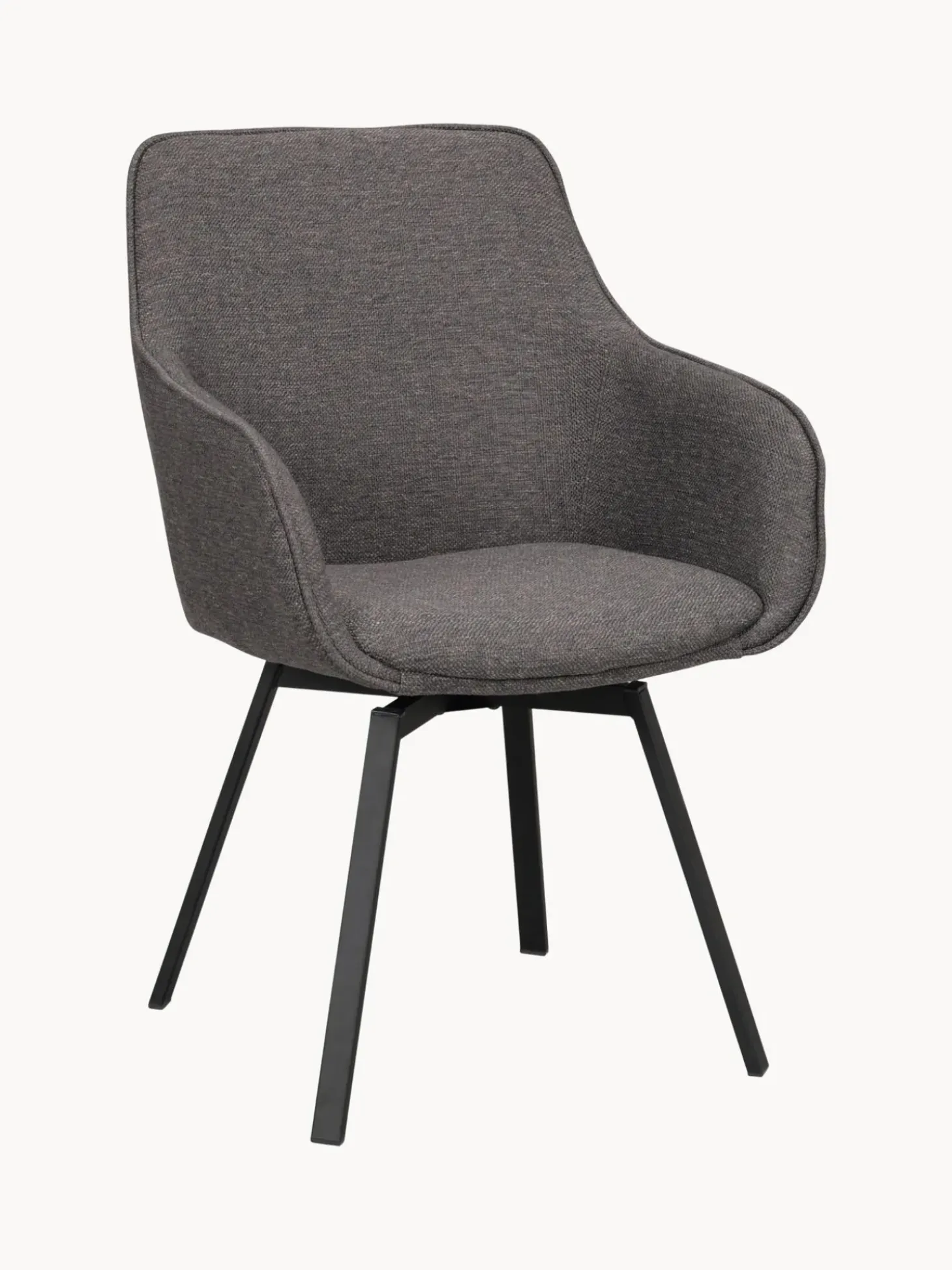 Silla Tapizada Con Reposabrazos Giratoria Alison