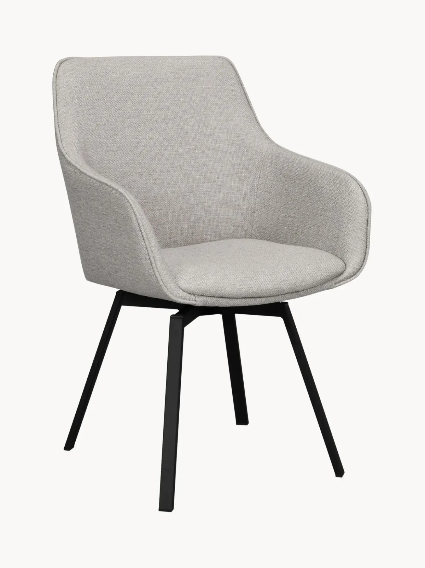 Silla Tapizada Con Reposabrazos Giratoria Alison