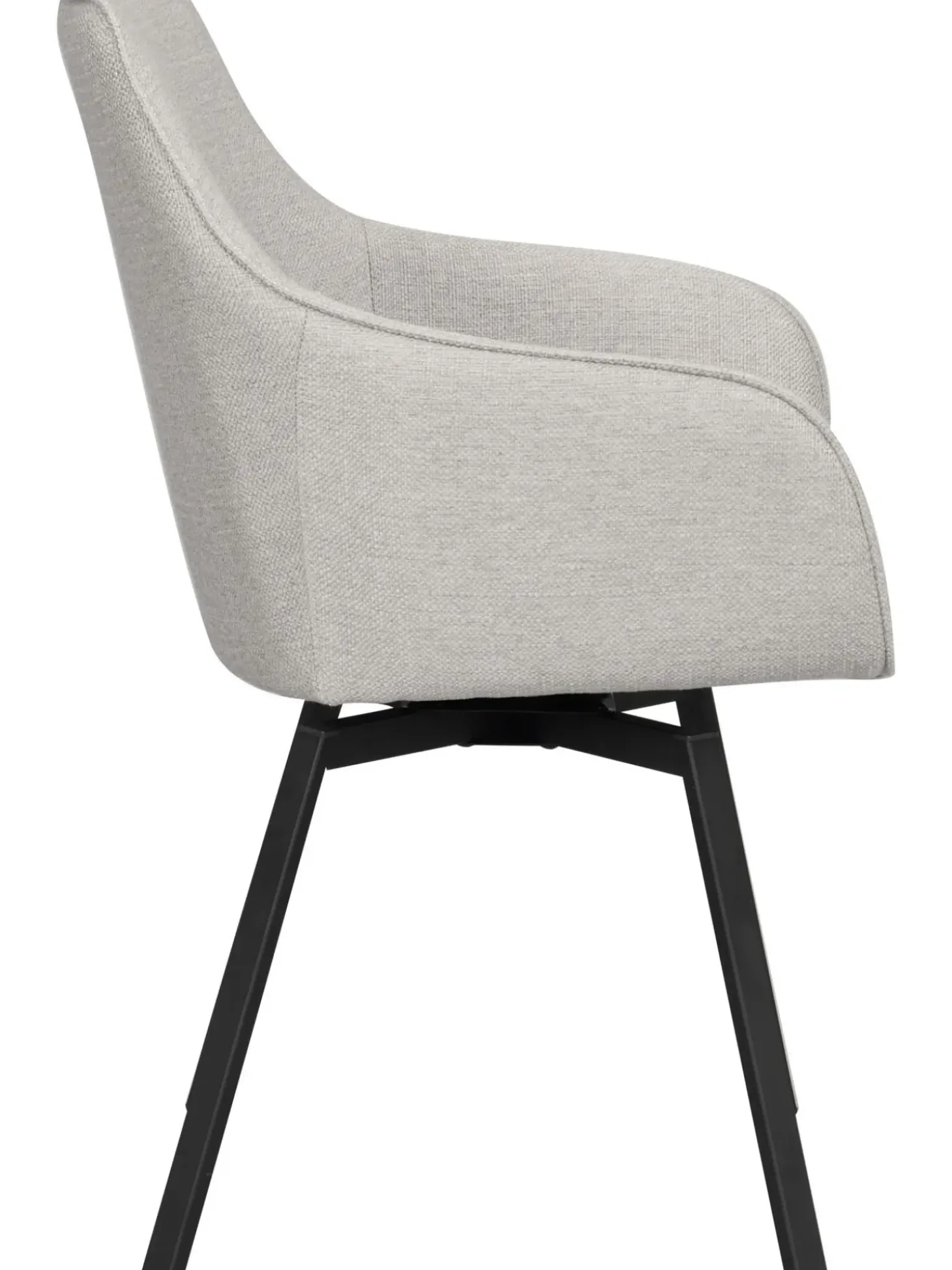 Silla Tapizada Con Reposabrazos Giratoria Alison