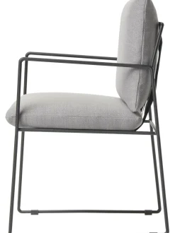 Silla Tapizada De Metal Wayne