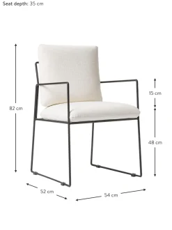 Silla Tapizada De Metal Wayne