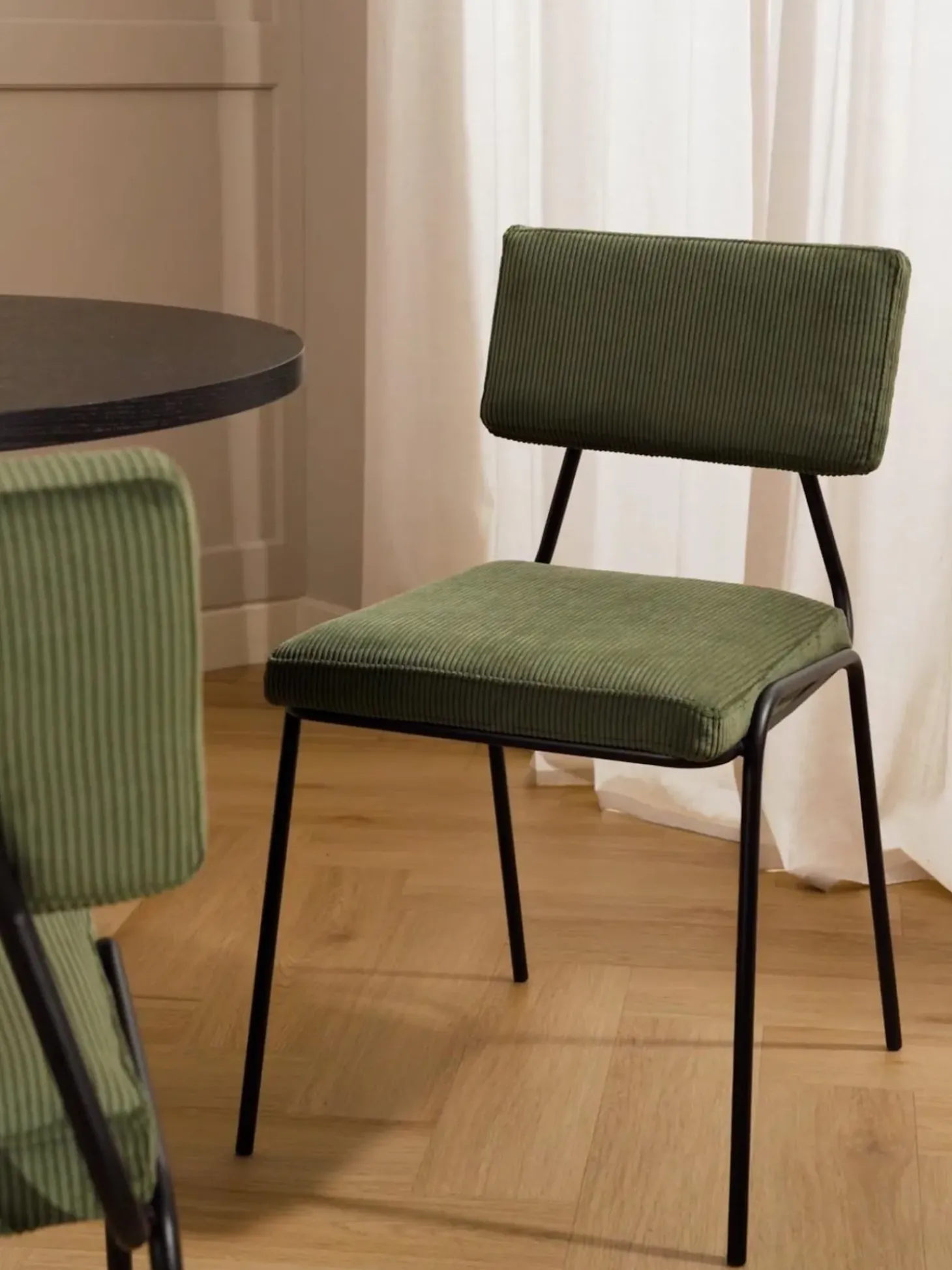 Silla Tapizada En Pana Mats, 2 Uds.