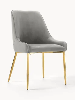 Silla Tapizada En Terciopelo Ava