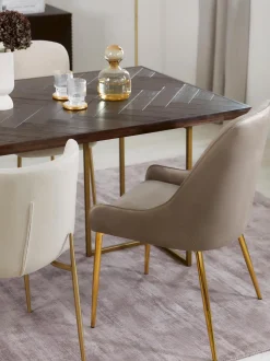 Silla Tapizada En Terciopelo Ava