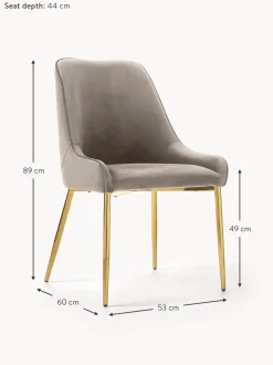 Silla Tapizada En Terciopelo Ava