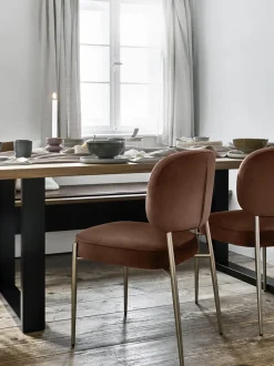 Silla Tapizada En Terciopelo Viggo