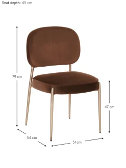 Silla Tapizada En Terciopelo Viggo