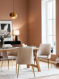 Silla Tapizada En Terciopelo Ava