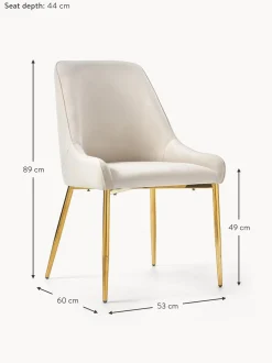 Silla Tapizada En Terciopelo Ava