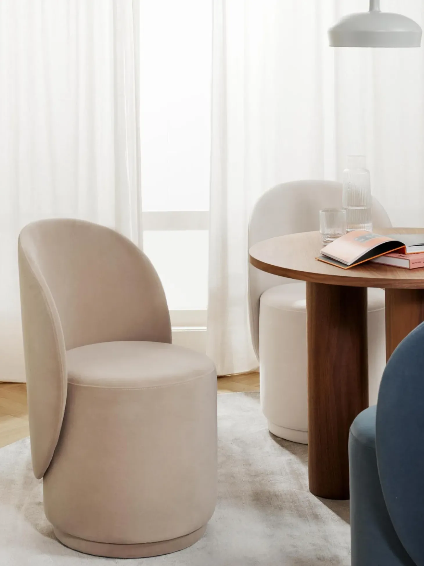 Silla Tapizada En Terciopelo Zeyno