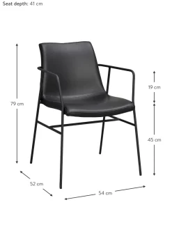 Sillas Con Reposabrazos De Cuero Sintetico Huntingbay, 2 Uds.