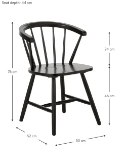 Sillas Con Reposabrazos De Madera Windsor Megan, 2 Uds.