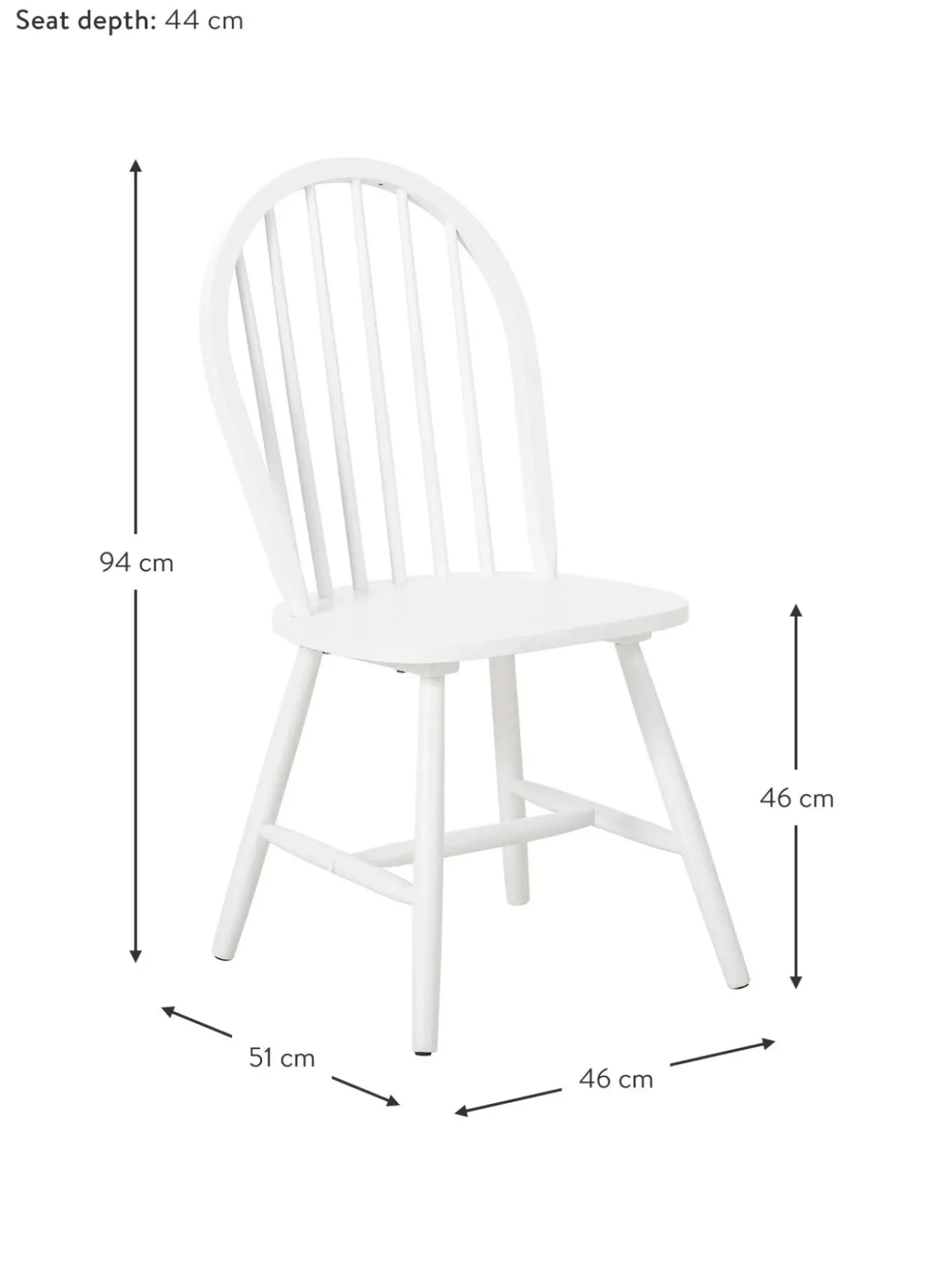 Sillas De Madera Windsor Megan, 2 Uds.