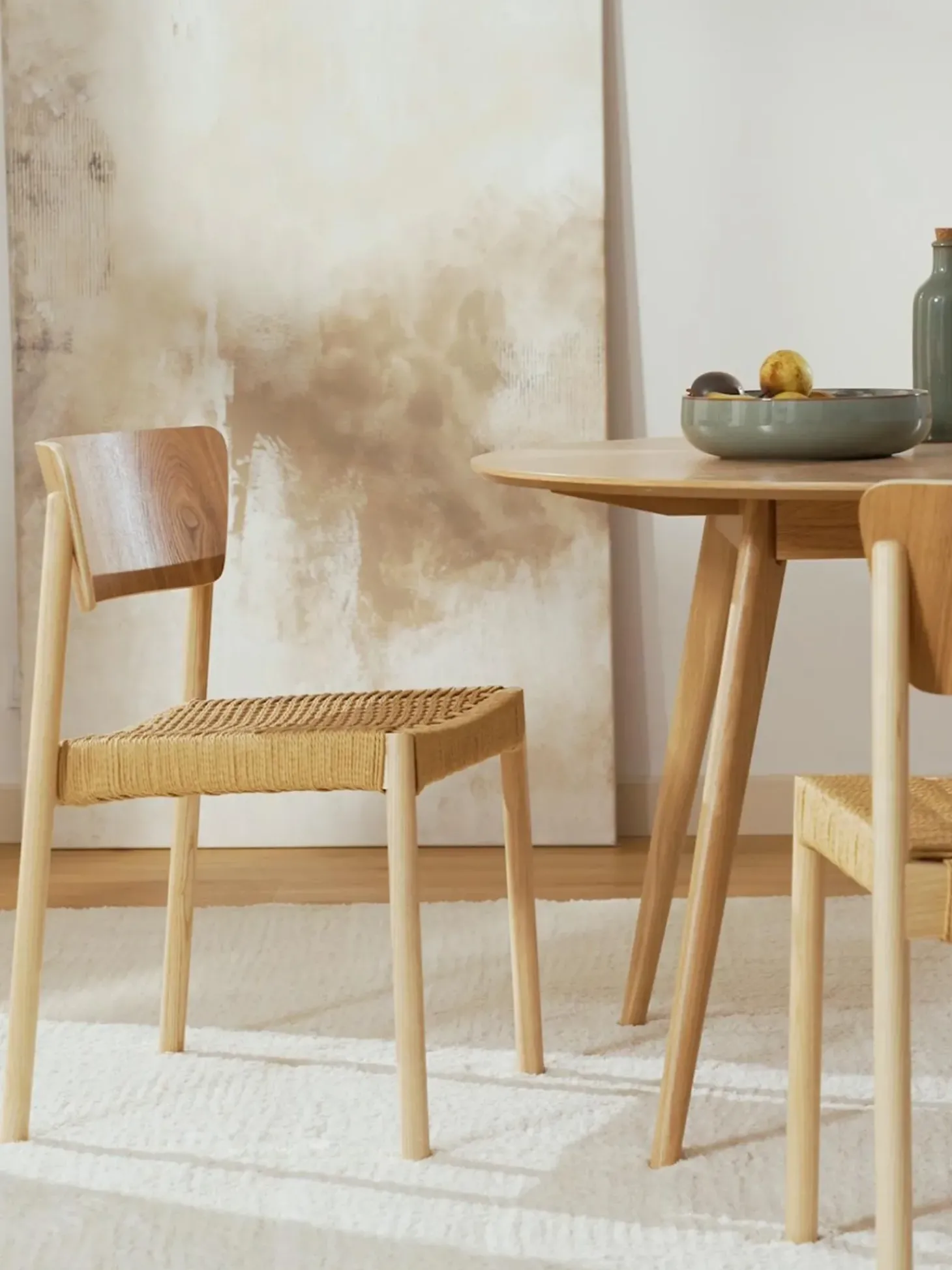 Sillas De Madera Y Ratan Danny, 2 Uds.