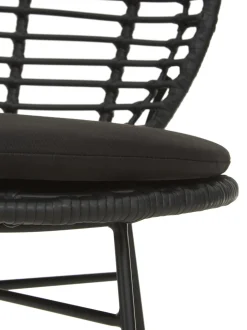 Sillas De Ratan Con Cojin Cordula, 2 Uds.