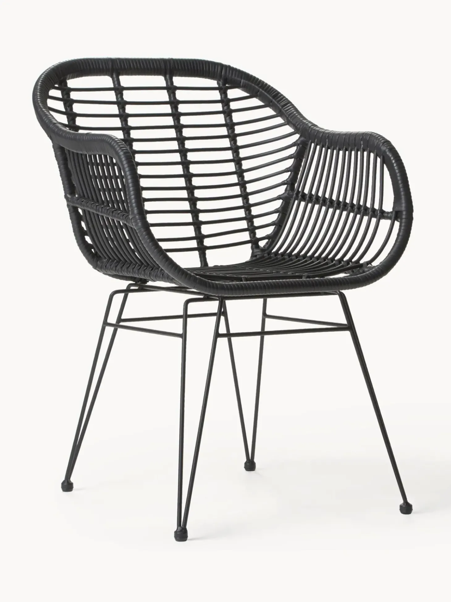 Sillas De Ratan Con Reposabrazos Costa, 2 Uds.