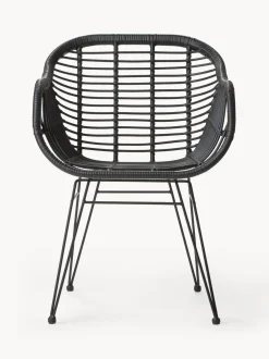 Sillas De Ratan Con Reposabrazos Costa, 2 Uds.