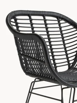 Sillas De Ratan Con Reposabrazos Costa, 2 Uds.